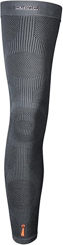 Incrediwear full length leg sleeve in charcoal for muscle recovery