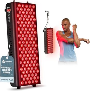 LifePro red light therapy panel with 660nm and 850nm near-infrared LEDs