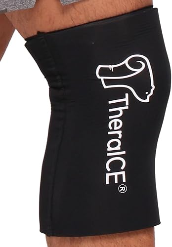 TheraICE knee ice pack wrap with compression sleeve
