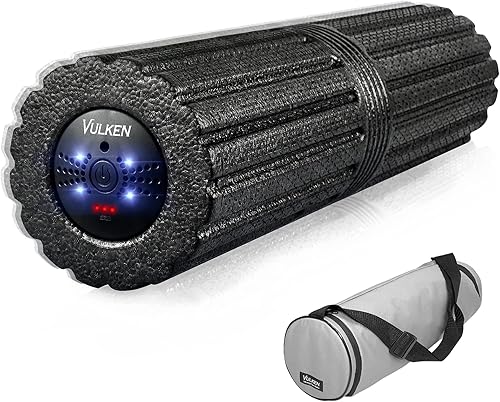 Vulken 17-inch vibrating foam roller in black