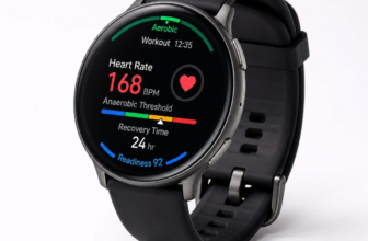 Amazfit Active 2 smartwatch with round AMOLED display showing fitness dashboard