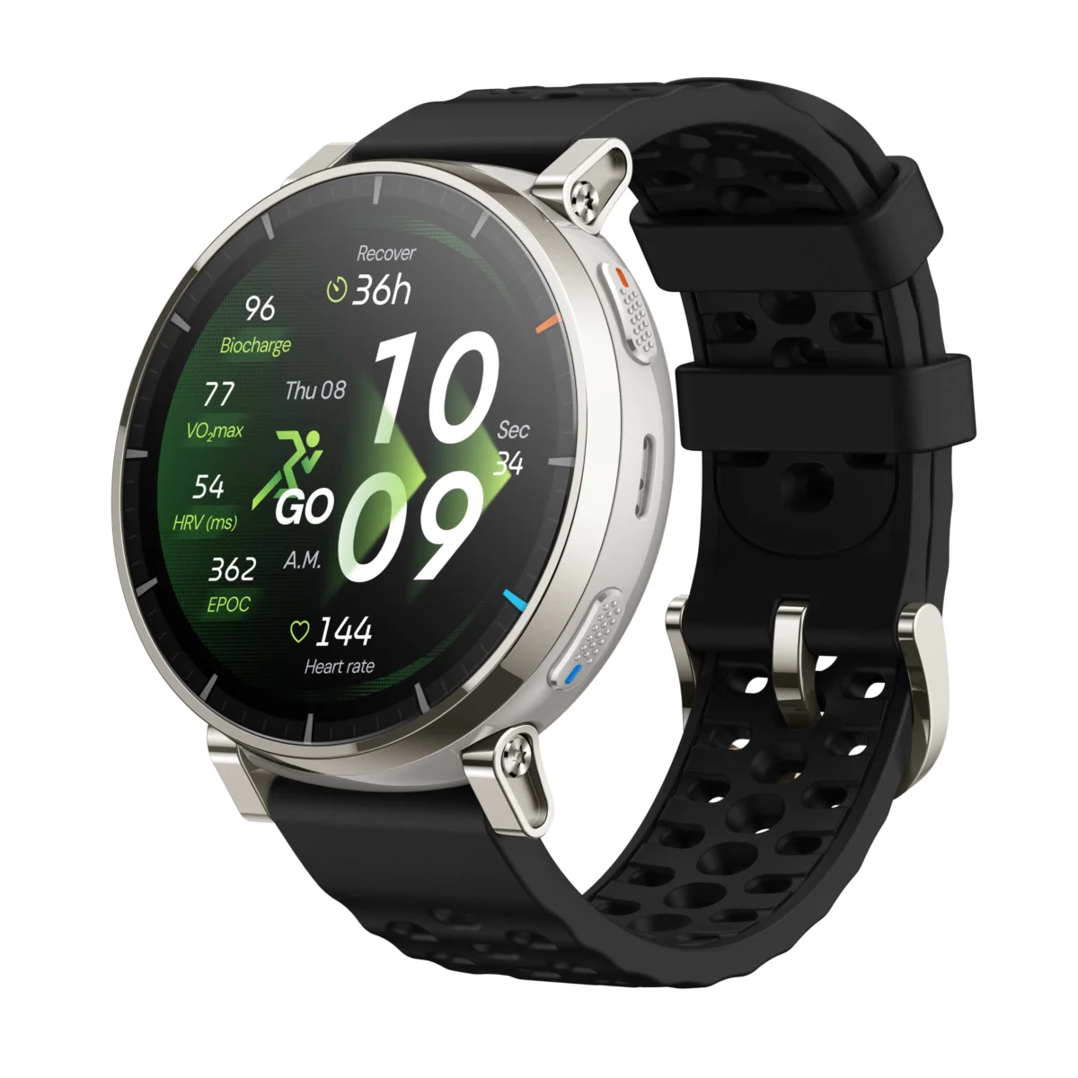 Amazfit Active 3 Premium smartwatch in black
