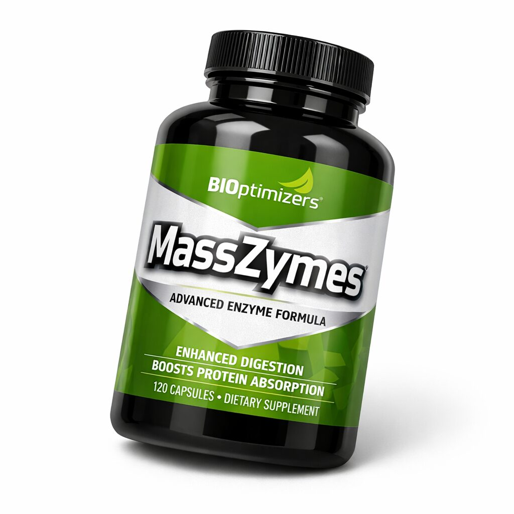 BIOptimizers MassZymes enzyme supplement bottle