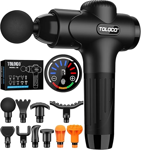 TOLOCO Massage Gun with 10 attachment heads