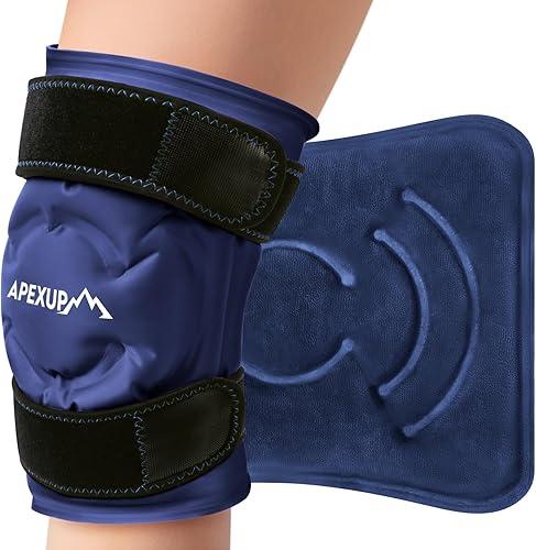 APEXUP large reusable ice pack wrap for knee