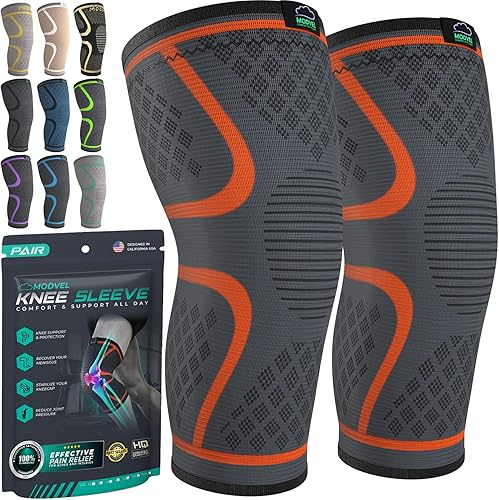 Modvel 2-pack compression knee brace for running
