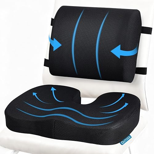 Everlasting Comfort seat cushion and lumbar support pillow set