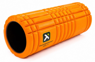 TriggerPoint GRID Foam Roller 13-inch in orange with multi-density surface pattern for muscle recovery