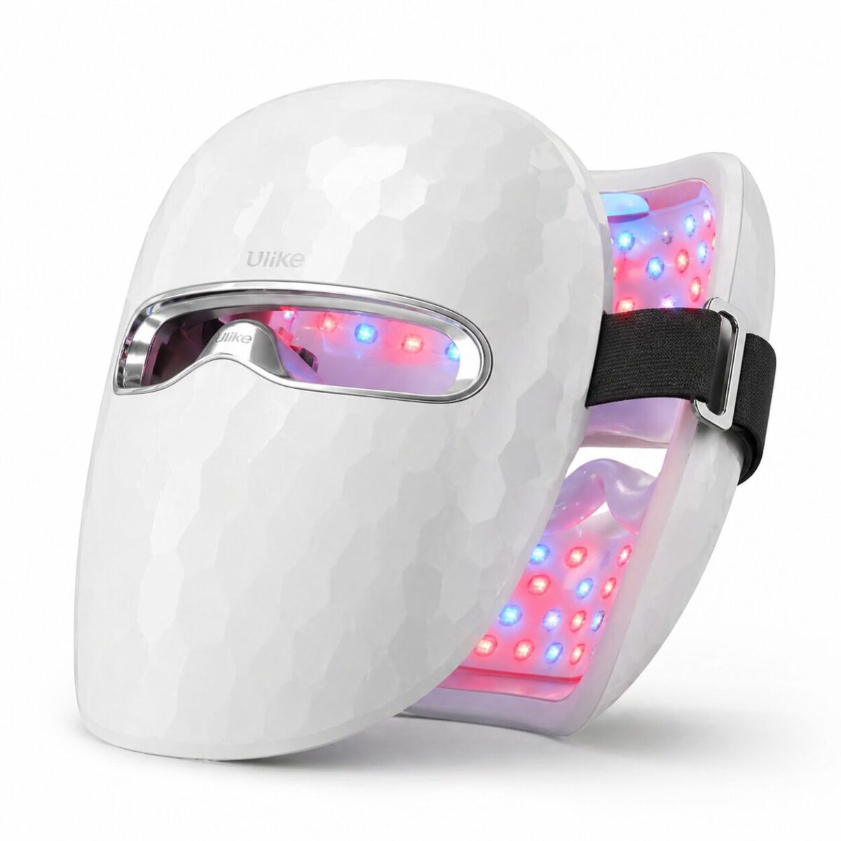 Ulike ReGlow cordless LED face mask with red and blue light therapy in white minimalist design