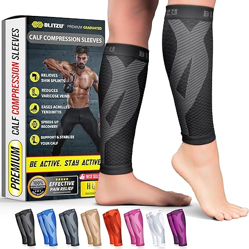 BLITZU footless calf compression sleeves