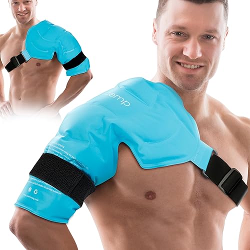 Comfytemp shoulder ice pack wrap in blue