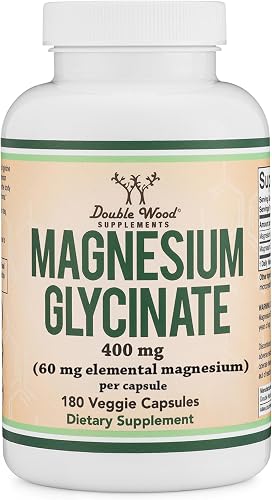 Double Wood magnesium glycinate capsules bottle