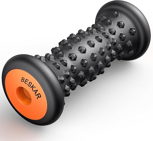 BESKAR foot massager roller for plantar fasciitis in blue and black