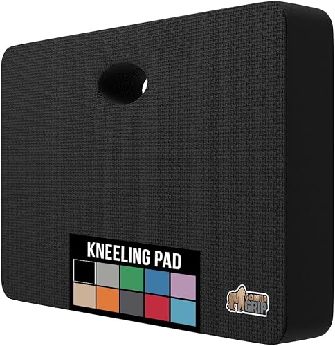 Gorilla Grip extra thick black foam kneeling pad for gardening