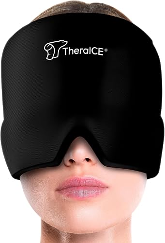 TheraICE migraine relief cap gel ice pack mask