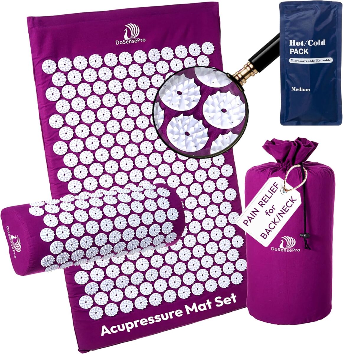 DoSensePro Acupressure Mat and Pillow Set